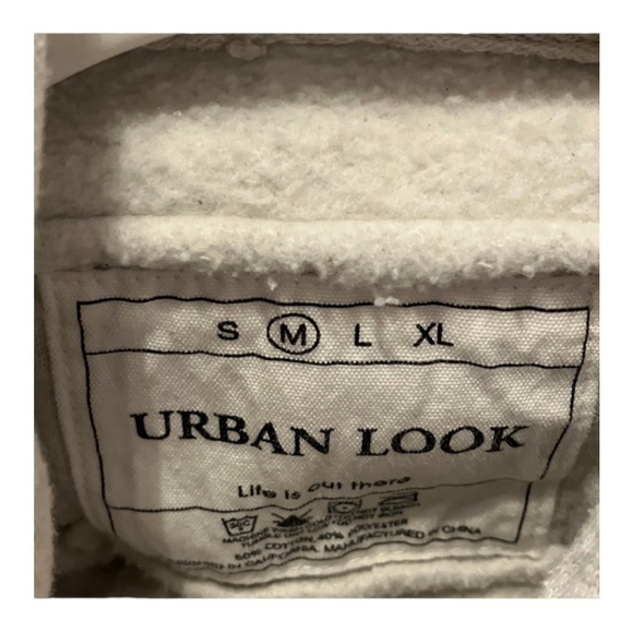 UQGHQO Hoodie Drawstring Pullover Sweatshirt Long Sleeve Grey Gradients M - Picture 7 of 8